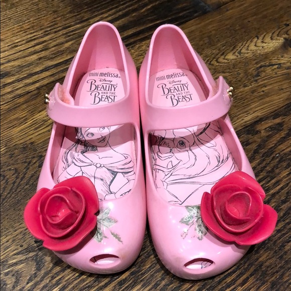 mini melissa beauty and the beast rose